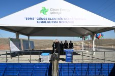 President Ilham Aliyev lays foundation stone for “Shams” and “Ufug” Solar Power Plants in Shahvalli village of Jabrayil district (PHOTO)