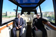 President Ilham Aliyev inspects progress of second phase of Aghali village and attends opening of Mammadbayli village in Zangilan district (PHOTO)