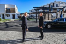 President Ilham Aliyev reviews completed 104-apartment residential complex in Zangilan (PHOTO)