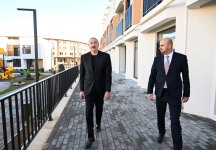President Ilham Aliyev reviews completed 104-apartment residential complex in Zangilan (PHOTO)