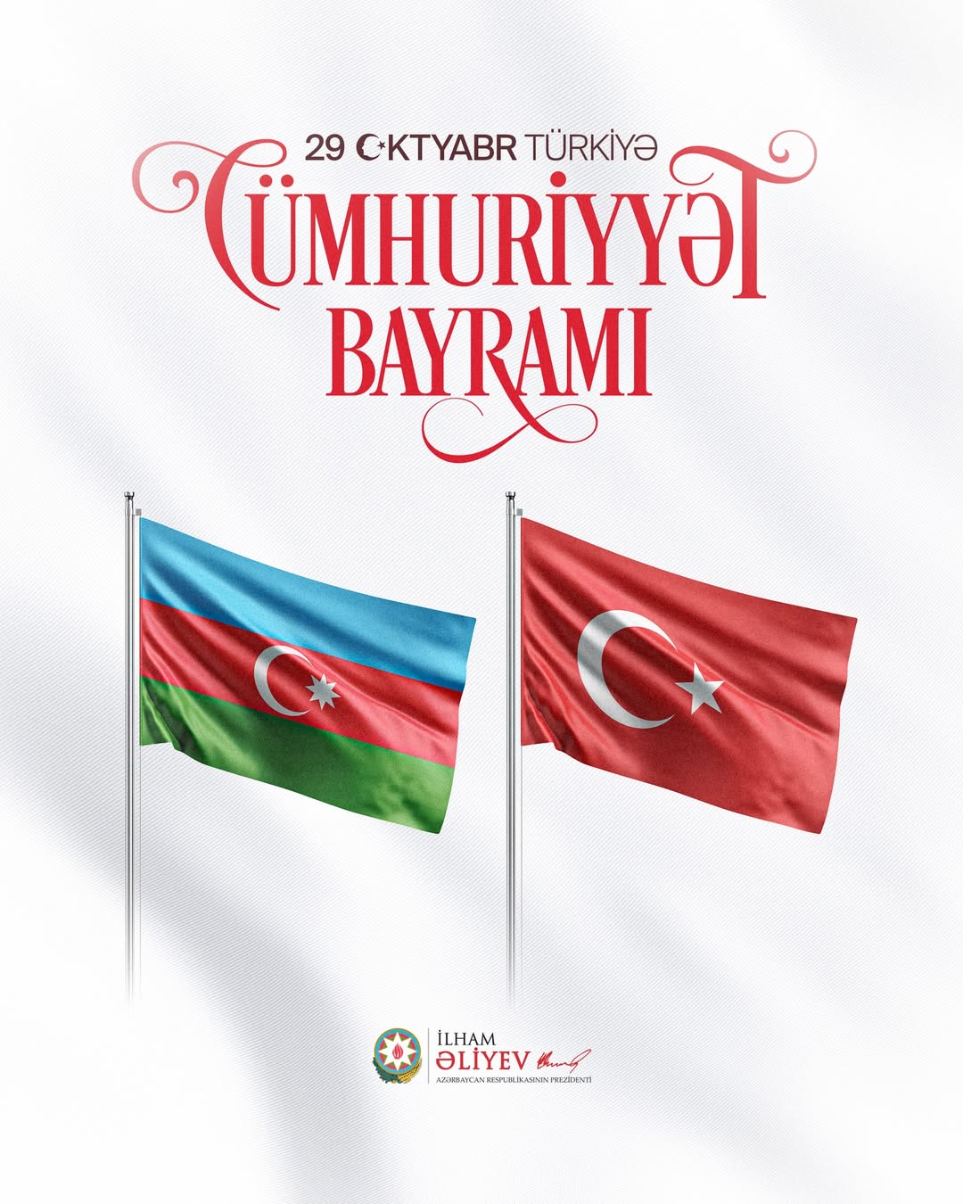 President Ilham Aliyev makes post on Türkiye's Republic Day (PHOTO)