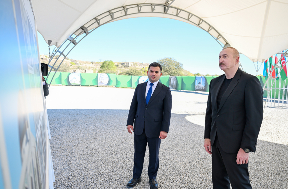 President Ilham Aliyev lays foundation stone for Jabrayil City Mosque (PHOTO)