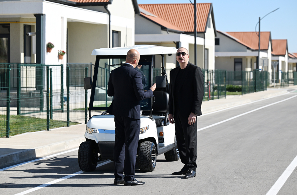 President Ilham Aliyev attends inauguration of first phase of Horovlu village in Jabrayil (PHOTO)