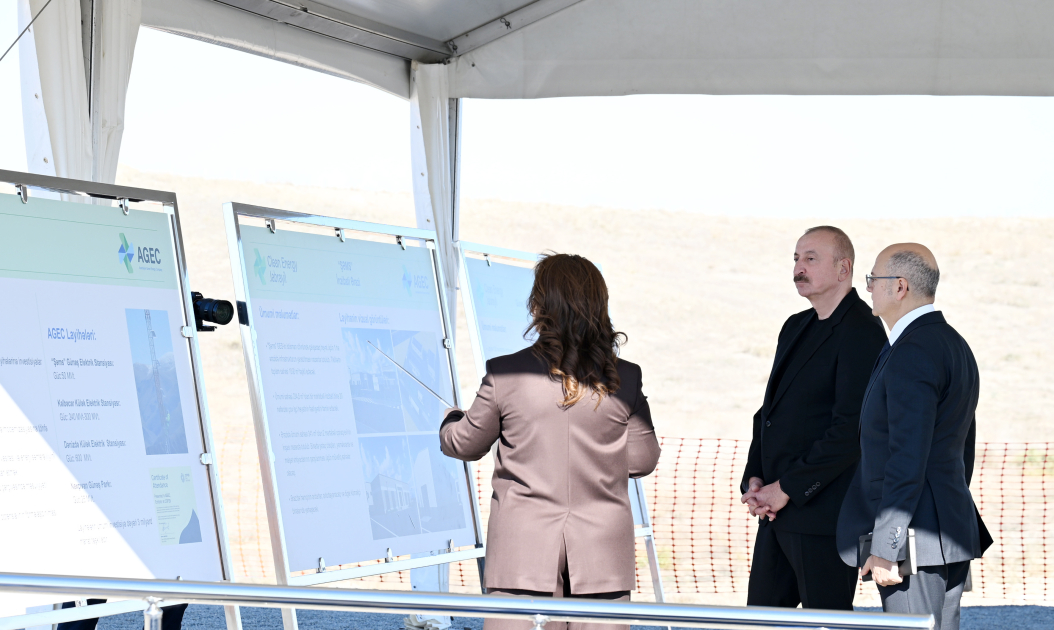 President Ilham Aliyev lays foundation stone for “Shams” and “Ufug” Solar Power Plants in Shahvalli village of Jabrayil district (PHOTO)