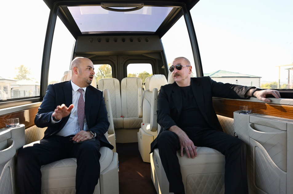 President Ilham Aliyev inspects progress of second phase of Aghali village and attends opening of Mammadbayli village in Zangilan district (PHOTO)