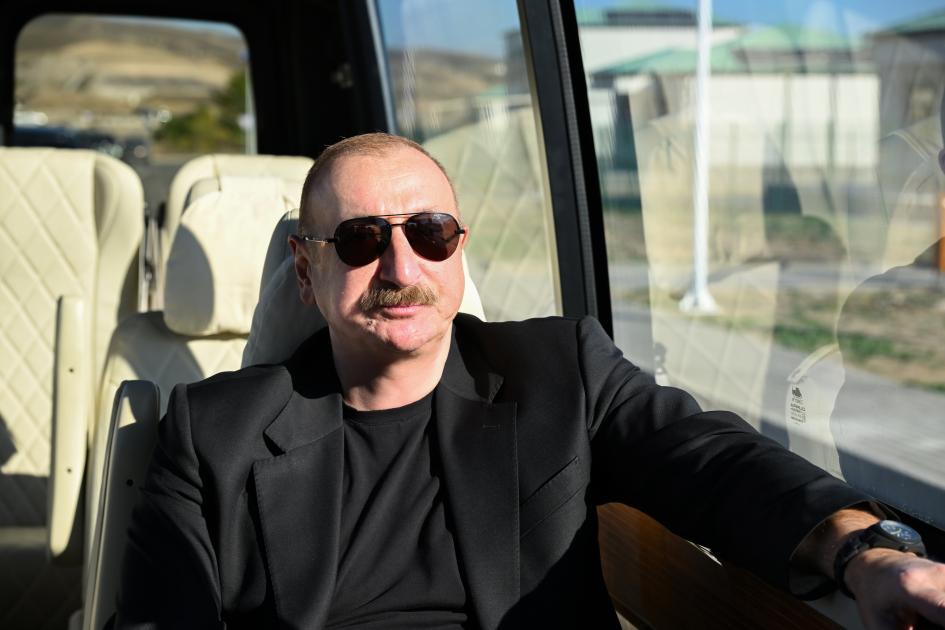 President Ilham Aliyev inspects progress of second phase of Aghali village and attends opening of Mammadbayli village in Zangilan district (PHOTO)