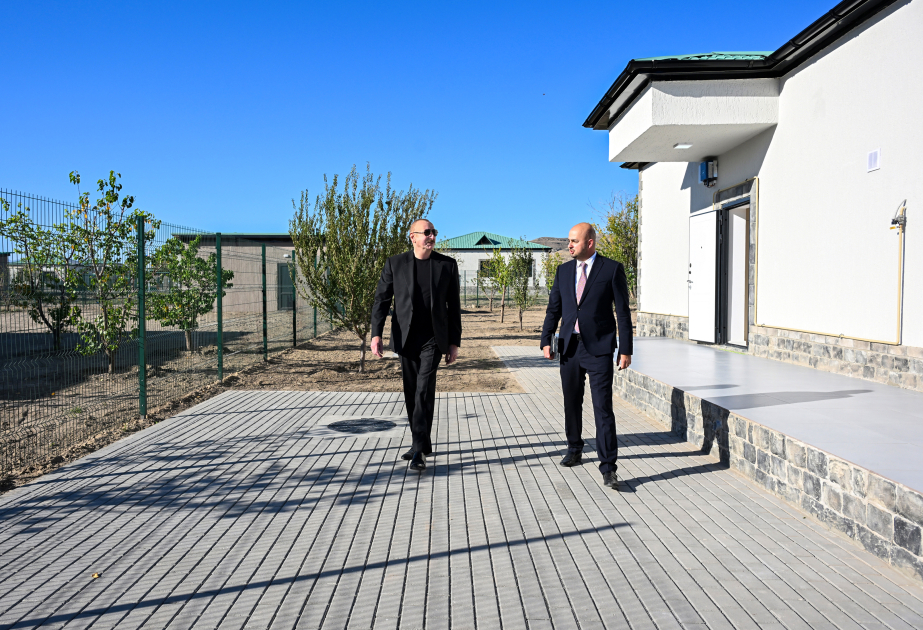 President Ilham Aliyev inspects progress of second phase of Aghali village and attends opening of Mammadbayli village in Zangilan district (PHOTO)