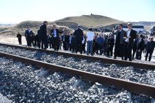 Ambassadors, heads of int'l entities view Azerbaijan's Hakari train station (PHOTO/VIDEO)
