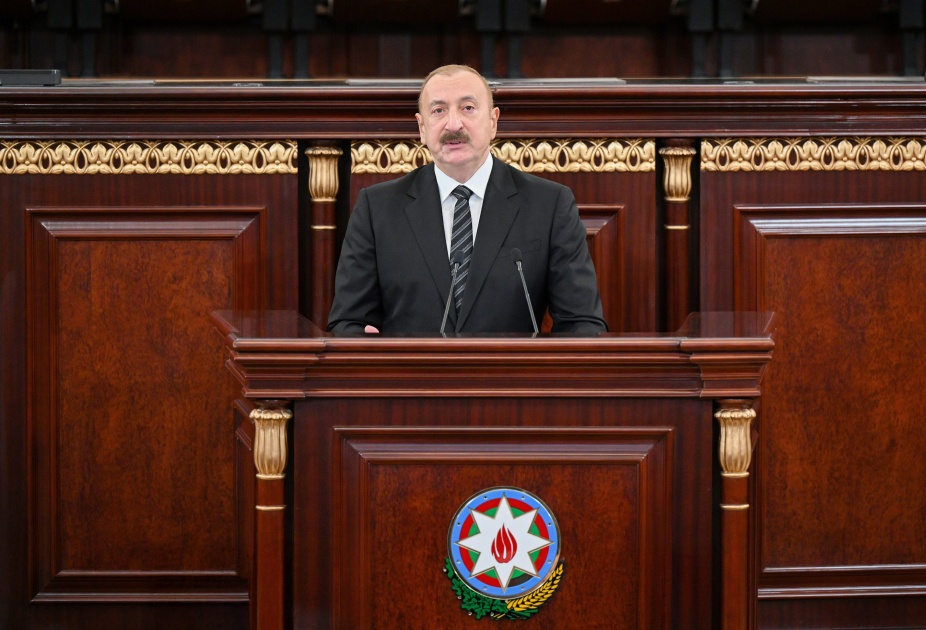 President Ilham Aliyev addresses conference dedicated to 80th anniversary of Azerbaijan National Academy of Sciences (PHOTO)