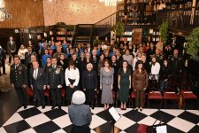VP of Heydar Aliyev Foundation Leyla Aliyeva and Head of Baku Media Center Arzu Aliyeva attend “Joy of Victory” literary-musical evening at Baku Book Center (PHOTO)