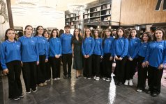 VP of Heydar Aliyev Foundation Leyla Aliyeva and Head of Baku Media Center Arzu Aliyeva attend “Joy of Victory” literary-musical evening at Baku Book Center (PHOTO)