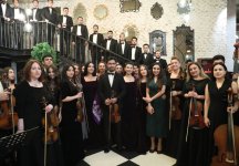 VP of Heydar Aliyev Foundation Leyla Aliyeva and Head of Baku Media Center Arzu Aliyeva attend “Joy of Victory” literary-musical evening at Baku Book Center (PHOTO)