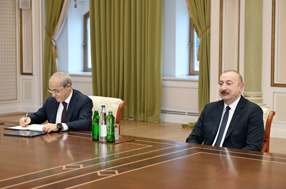 President Ilham Aliyev receives delegation of heads of member institutions of Arab Coordination Group (PHOTO/VIDEO)