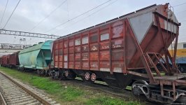 Train carrying Kazakh wheat to Armenia arrives in Baku (PHOTO/VIDEO)