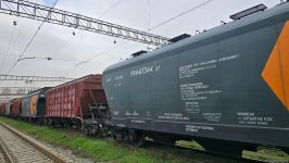 Train carrying Kazakh wheat to Armenia arrives in Baku (PHOTO/VIDEO)