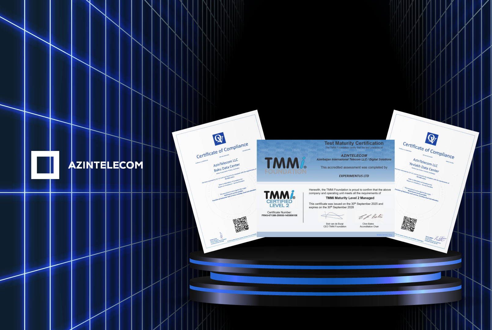 AzInTelecom Obtains Two Prestigious International Certifications