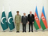 President Ilham Aliyev, Pakistan's PM hold limited format meeting (PHOTO)