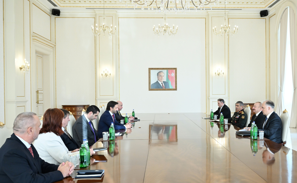 President Ilham Aliyev receives delegation led by Deputy Prime Minister of Slovakia (PHOTO/VIDEO)