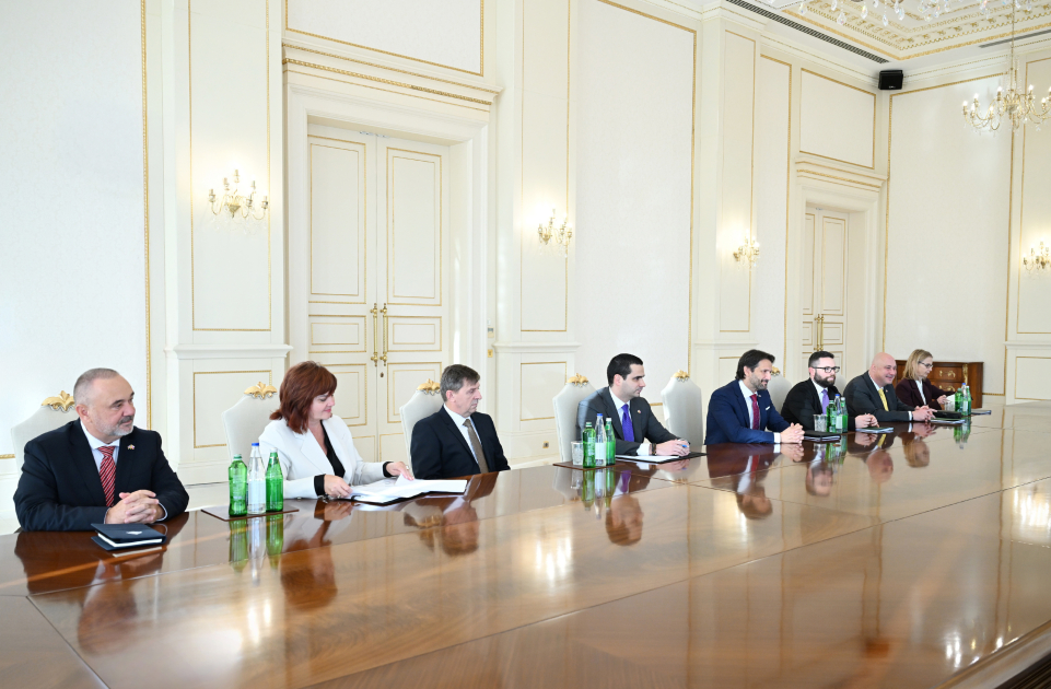 President Ilham Aliyev receives delegation led by Deputy Prime Minister of Slovakia (PHOTO/VIDEO)