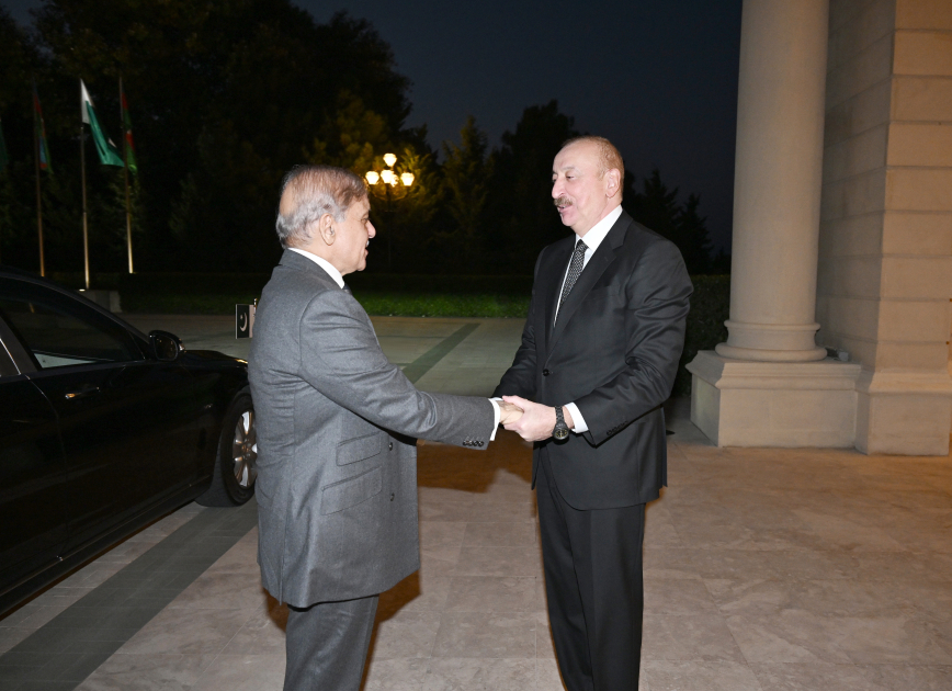 President Ilham Aliyev, Pakistan's PM hold limited format meeting (PHOTO)