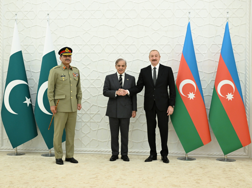 President Ilham Aliyev, Pakistan's PM hold limited format meeting (PHOTO)