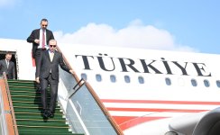 Turkish President Recep Tayyip Erdoğan arrives in Azerbaijan (PHOTO)