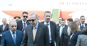 Turkish President Recep Tayyip Erdoğan arrives in Azerbaijan (PHOTO)