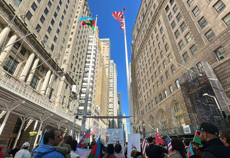 National flag of Azerbaijan raised in famous New York park (PHOTO)