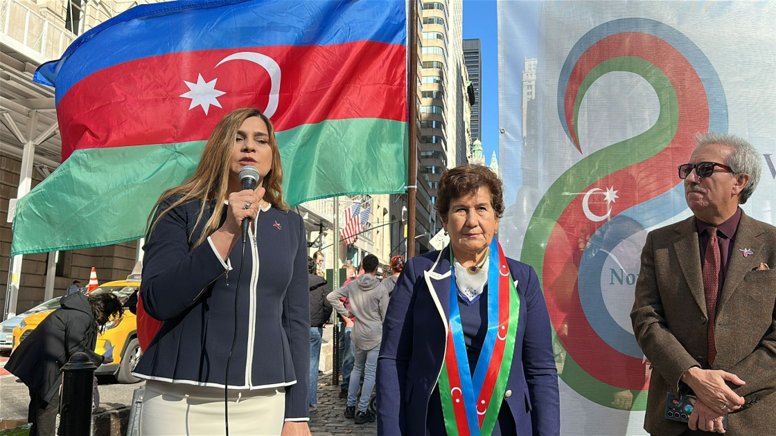 National flag of Azerbaijan raised in famous New York park (PHOTO)
