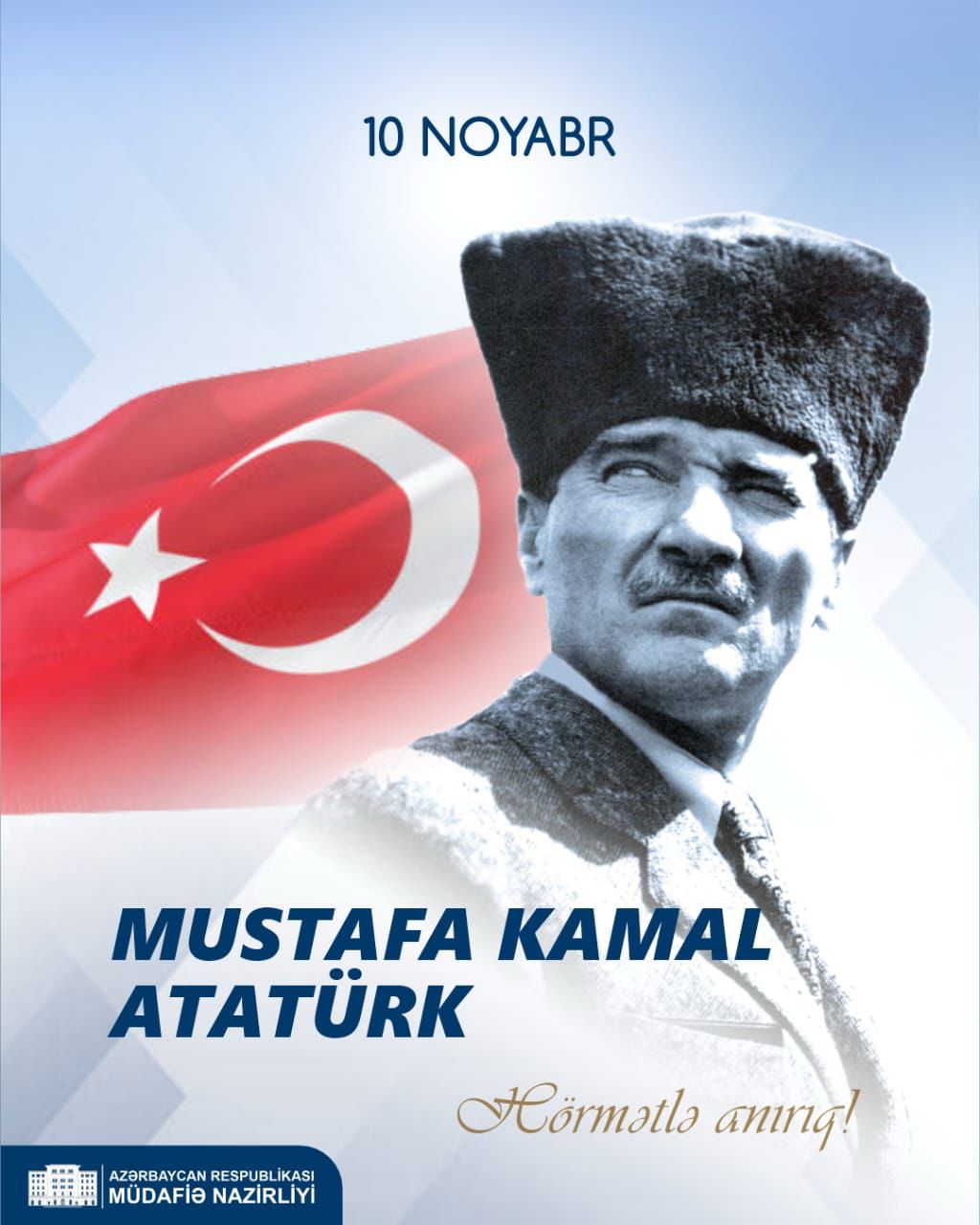 Azerbaijani Defense Ministry shares social media post on Atatürk's Memorial Day