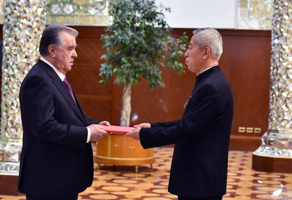 Tajikistan's president receives credentials from new ambassadors