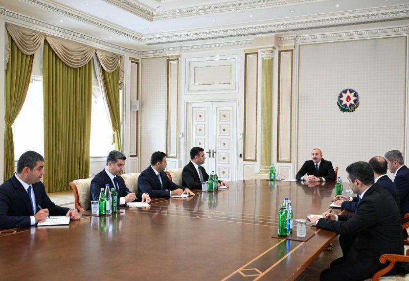 President Ilham Aliyev receives newly appointed Presidential Representative in Nakhchivan and heads of several district executive authorities (PHOTO/VIDEO)