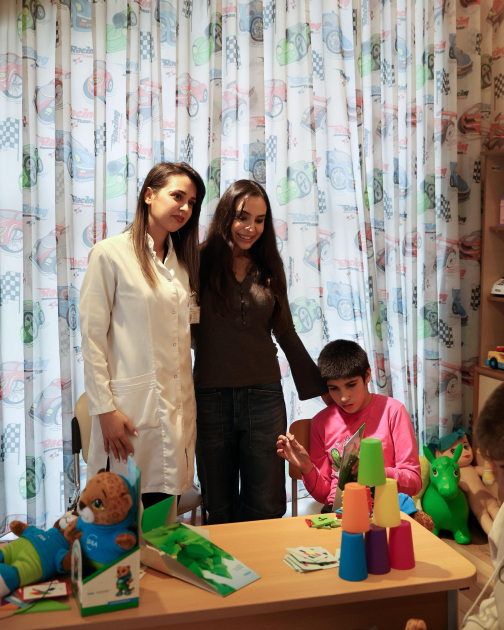 Heydar Aliyev Foundation VP Leyla Aliyeva visits family of martyrs and several social facilities in Mingachevir (PHOTO)