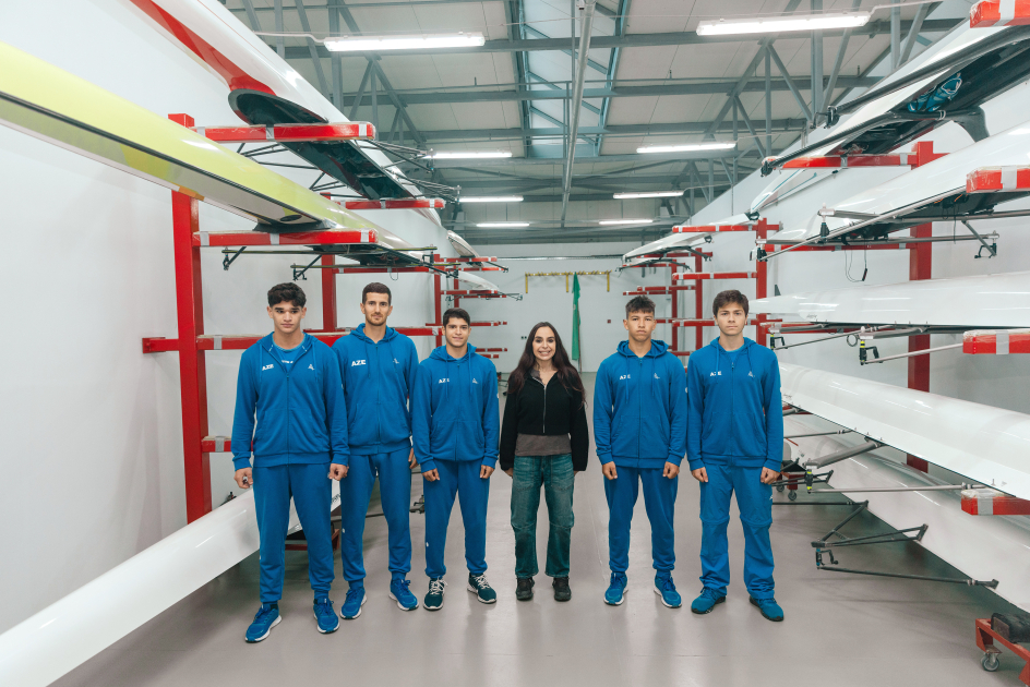 Heydar Aliyev Foundation VP Leyla Aliyeva meets with athletes at rowing base in Mingachevir (PHOTO)