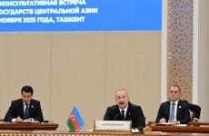 President Ilham Aliyev addresses 7th Consultative Meeting of Central Asian Heads of State (PHOTO)