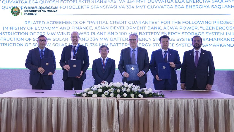 Uzbekistan, ADB, and ACWA Power ink new deals to advance major PPP projects