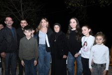 Leyla Aliyeva and Arzu Aliyeva visit family of National Hero Panjali Teymurov in Astara (PHOTO)