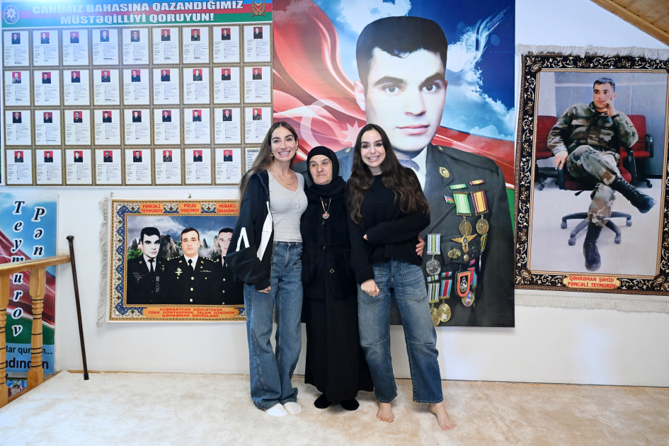 Leyla Aliyeva and Arzu Aliyeva visit family of National Hero Panjali Teymurov in Astara (PHOTO)
