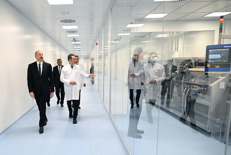 President Ilham Aliyev attends inauguration of pharmaceutical production facility (PHOTO)