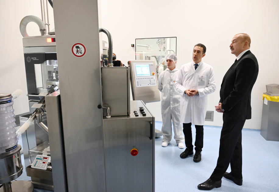 President Ilham Aliyev attends inauguration of pharmaceutical production facility (PHOTO)