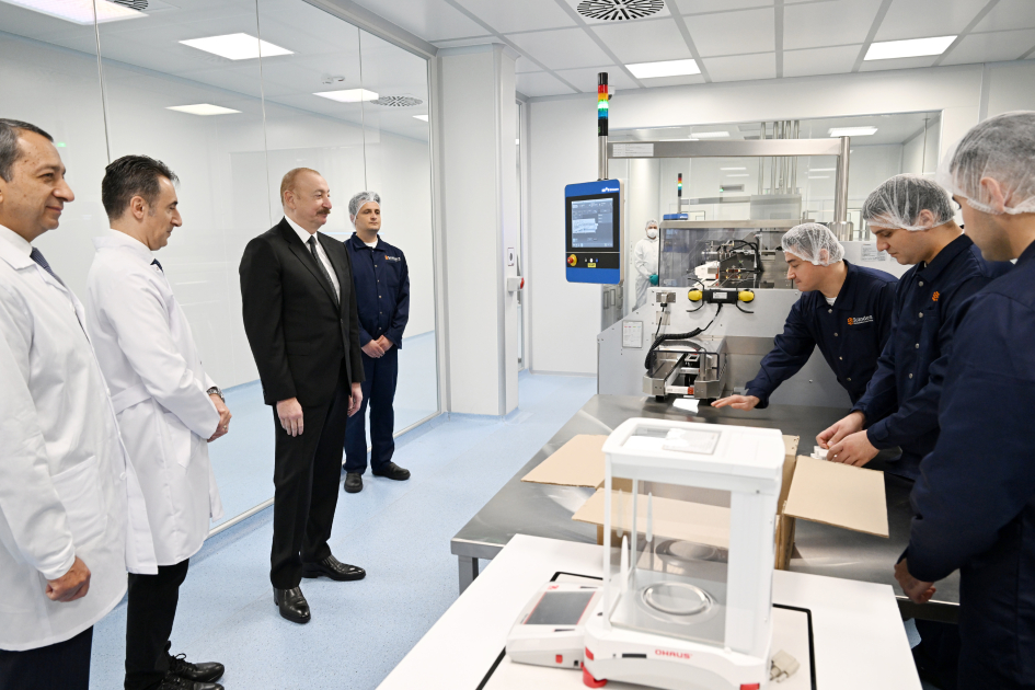 President Ilham Aliyev attends inauguration of pharmaceutical production facility (PHOTO)