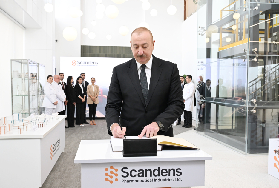 President Ilham Aliyev attends inauguration of pharmaceutical production facility (PHOTO)