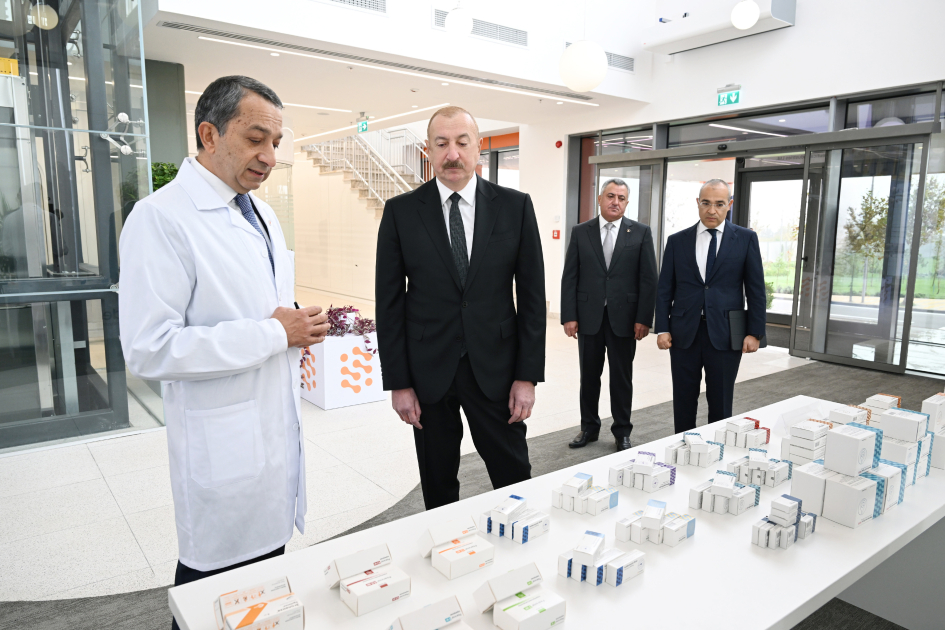 President Ilham Aliyev attends inauguration of pharmaceutical production facility (PHOTO)