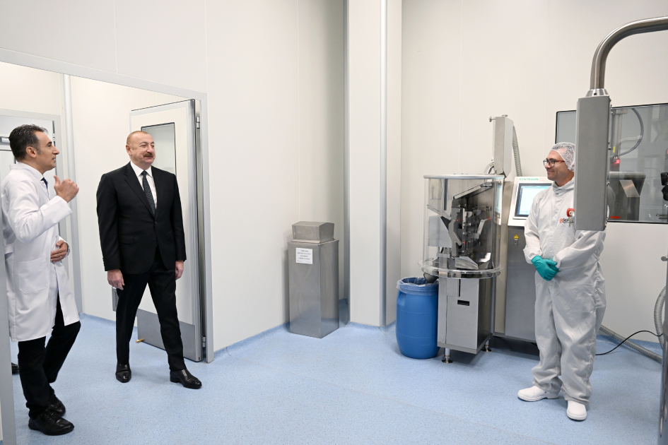 President Ilham Aliyev attends inauguration of pharmaceutical production facility (PHOTO)