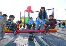 Vice-President of Heydar Aliyev Foundation Leyla Aliyeva attends inauguration of new park in Garadagh (PHOTO)