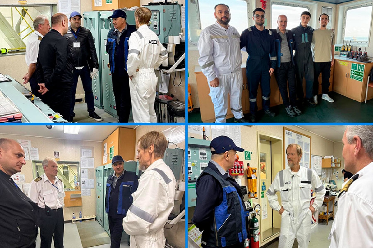 Azerbaijani ASCO's top officials inspect vessels operating overseas