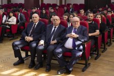 Advisor to “AzerGold” CJSC delivered presentation at Baku State University (PHOTO)