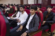 Advisor to “AzerGold” CJSC delivered presentation at Baku State University (PHOTO)
