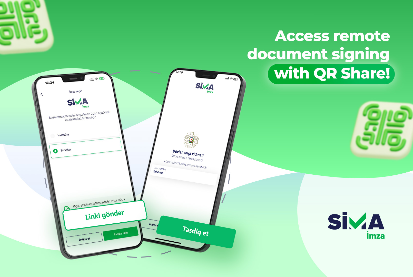 New “SİMA İmza” QR sharing feature launched