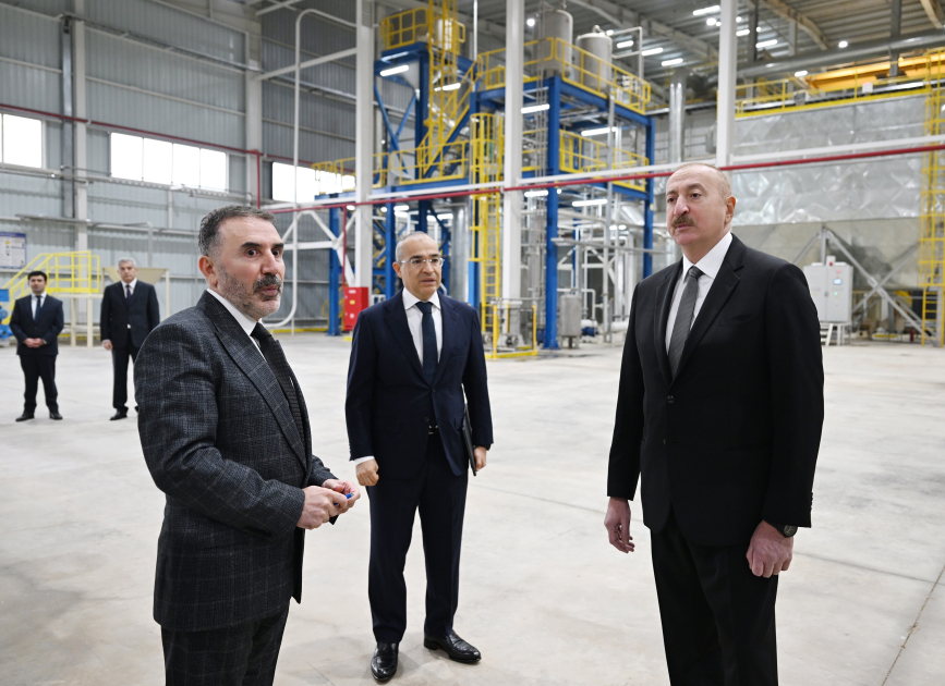 President Ilham Aliyev attends inauguration of AZWOOL mineral rock wool plant (PHOTO/VIDEO)